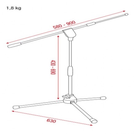 Showgear D8305 Microphone Stand - Pro